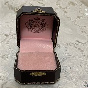 Empty Juicy Couture Brown and Pink  Ring Box.  No ring included.